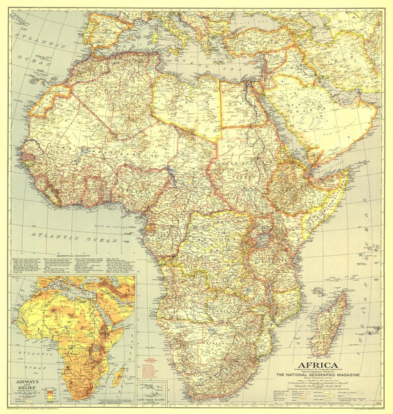 Africa - Published 1935 by National Geographic
