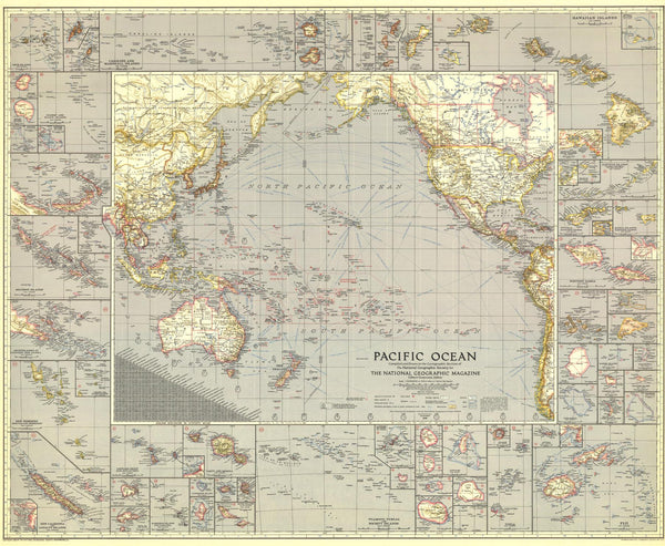 Pacific Ocean - Published 1936 by National Geographic