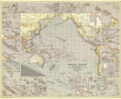 Pacific Ocean - Published 1936 by National Geographic