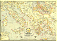Classical Lands of the Mediterranean - Published 1940 by National Geographic