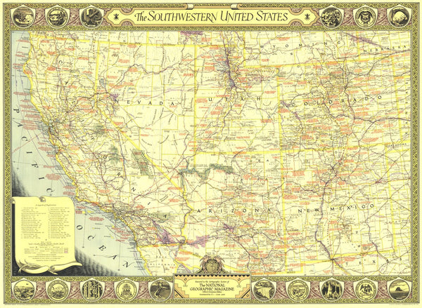 Southwestern United States - Published 1940 by National Geographic