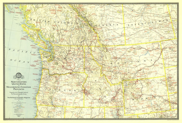 Northwestern United States & Canada - Published 1941 by National Geographic