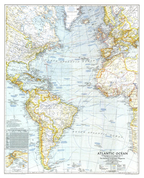 Atlantic Ocean - Published 1941 by National Geographic