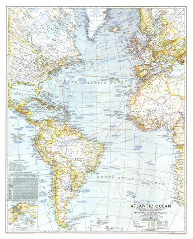 Atlantic Ocean - Published 1941 by National Geographic