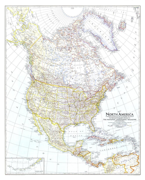North America - Published 1942 by National Geographic