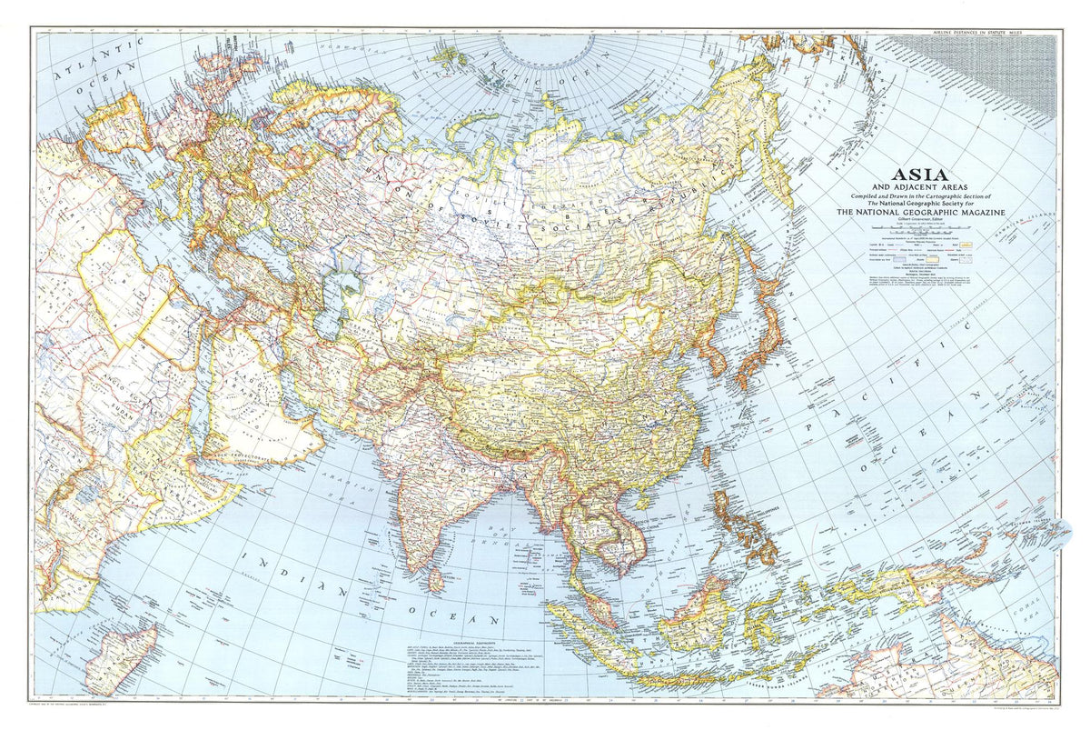 Asia and Adjacent Areas (1942) – National Geographic | Mapworld