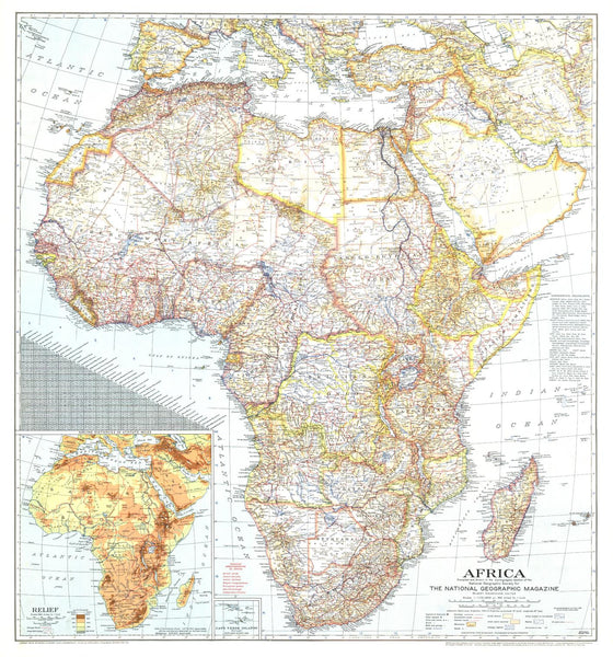 Africa - Published 1943 by National Geographic