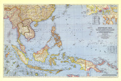 Southeast Asia and the Pacific Islands - Published 1944 by National Geographic