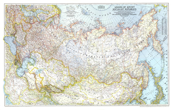 Union of Soviet Socialist Republics 1938-1944 - Published 1944 by National Geographic