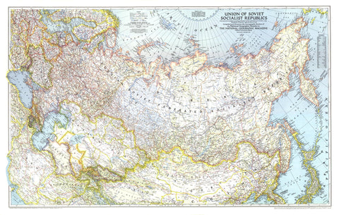 Union of Soviet Socialist Republics 1938-1944 - Published 1944 by National Geographic