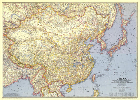 China - Published 1945 by National Geographic