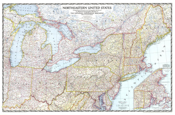 Northeastern United States - Published 1945 by National Geographic