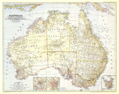 Australia 1948 Map by National Geographic