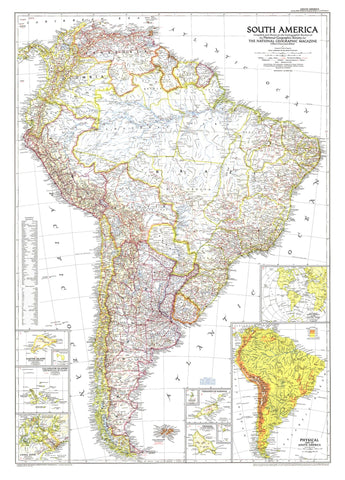 South America - Published 1950 by National Geographic