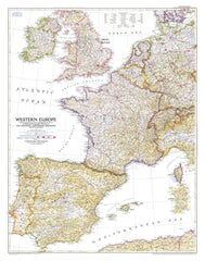 Western Europe - Published 1950 by National Geographic