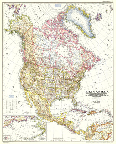 North America - Published 1952 by National Geographic