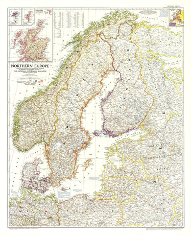 Northern Europe - Published 1954 by National Geographic