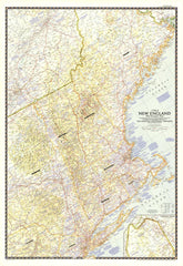 New England map with Descriptive Notes - Published 1955 by National Geographic