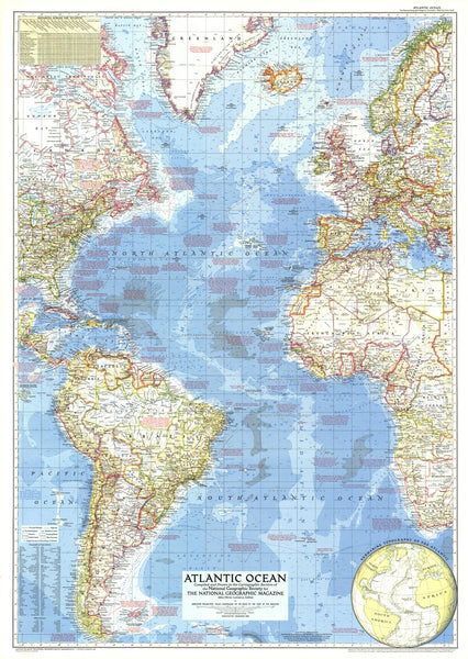 Atlantic Ocean - Published 1955 by National Geographic