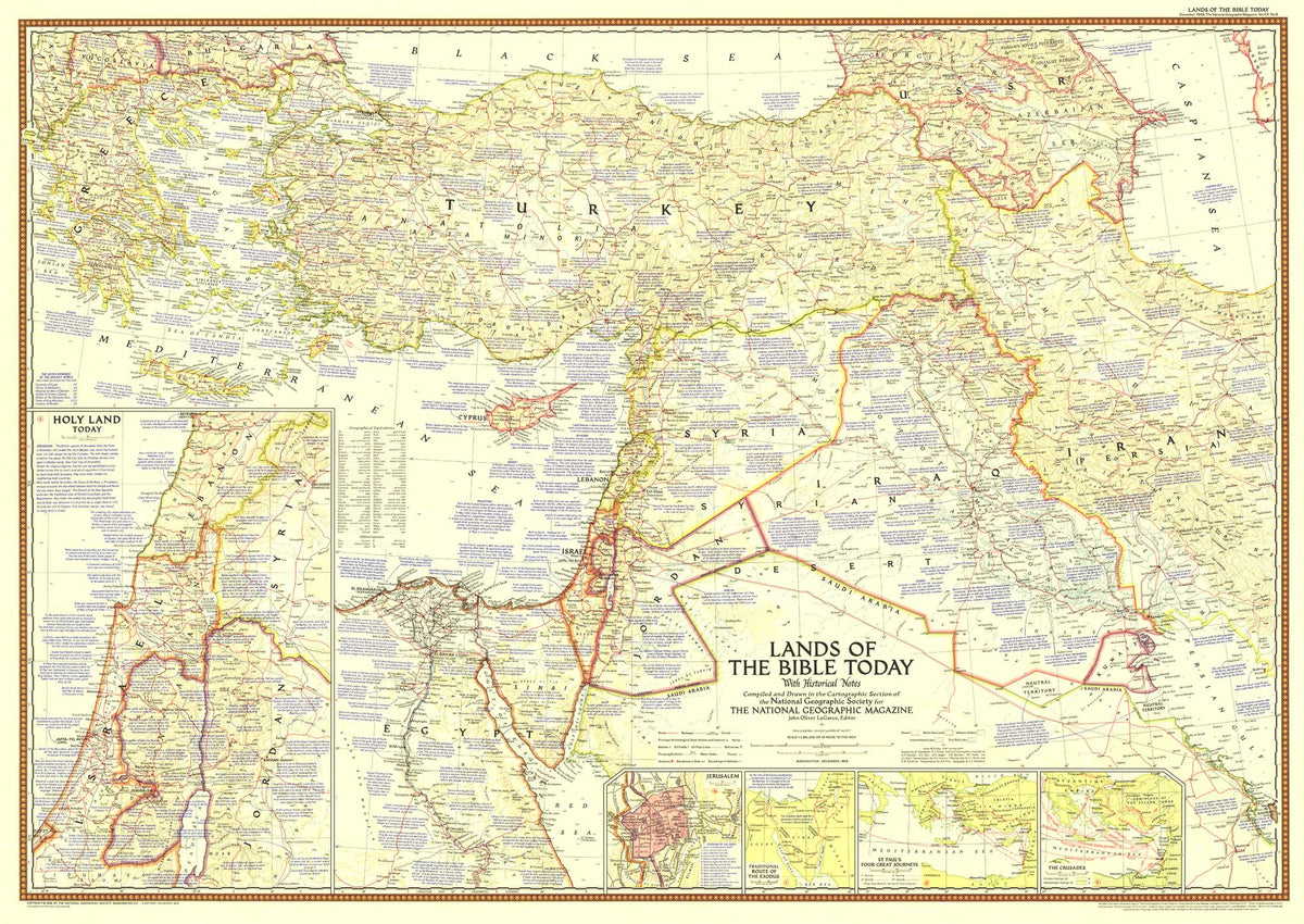 Lands of the Bible Today – National Geographic | Mapworld