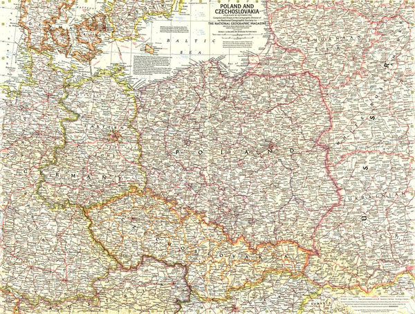 Poland and Czechoslovakia - Published 1958 by National Geographic