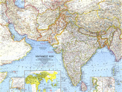 Southwest Asia - Published 1963 by National Geographic