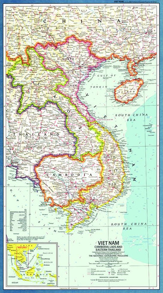 Vietnam, Cambodia, Laos and Eastern Thailand - Published 1965 by National Geographic