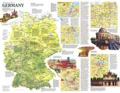 Traveler's Map of Germany - Published 1991 by National Geographic