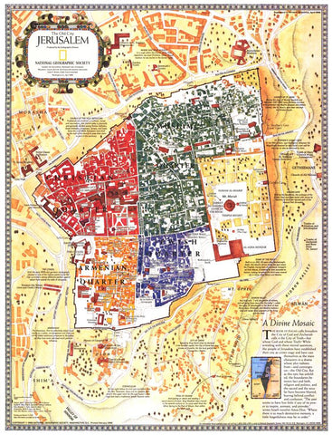 Jerusalem the Old City - Published 1996 by National Geographic