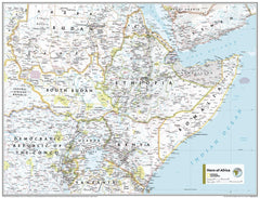 Horn of Africa Atlas of the World, 11th Edition, National Geographic Wall Map