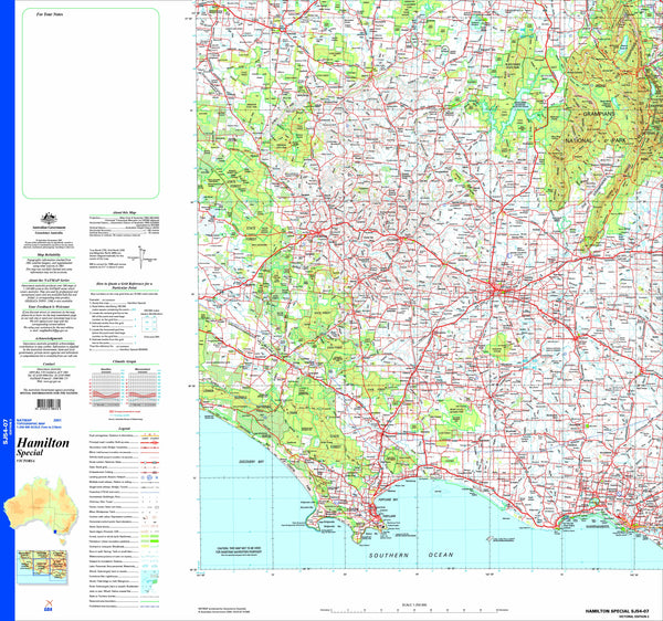Hamilton Special SJ54-07 Topographic Map 1:250k