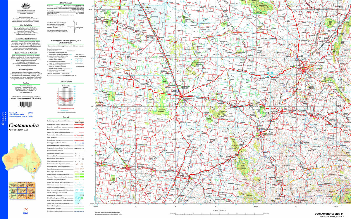 Hay SI55-11 Topographic Map 1:250k | Mapworld