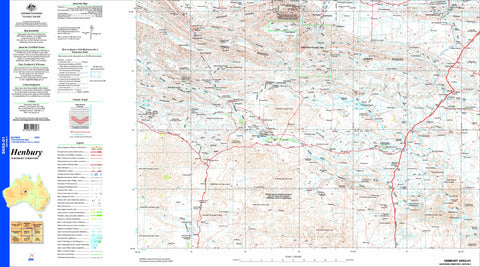 Henbury SG53-01 Topographic Map 1:250k