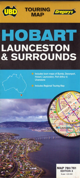 Hobart, SE Tasmania & Launceston UBD Map 780/781
