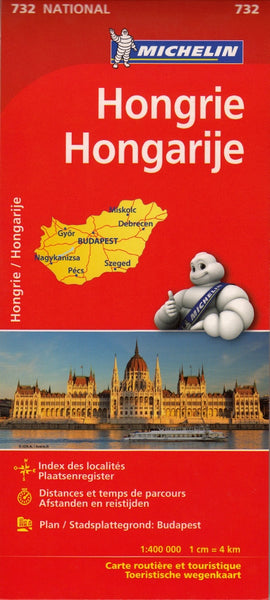 Hungary Michelin Map 732