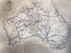 The Trip Tracker Australia Greyscale Handy Hema Map 750 x 625mm