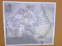 The Trip Tracker Australia Greyscale Large Hema Map 1000 x 875mm