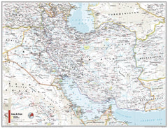 Iran & Iraq Atlas of the World, 11th Edition, National Geographic Wall Map