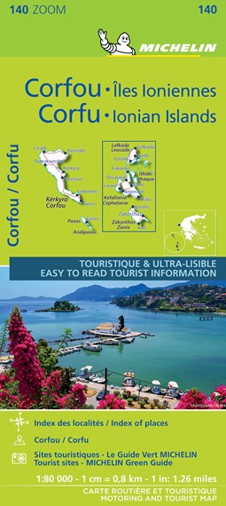Corfu & Ionian Islands Michelin Map 140