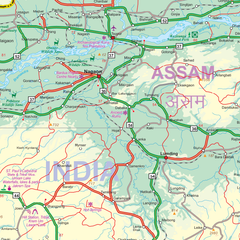 Sikkim & India Northeast ITMB Map