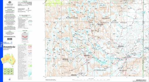 Innamincka SG54-14 Topographic Map 1:250k