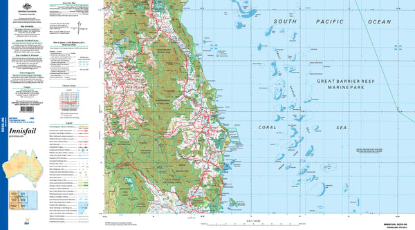 Innisfail SE55-06 Topographic Map 1:250k