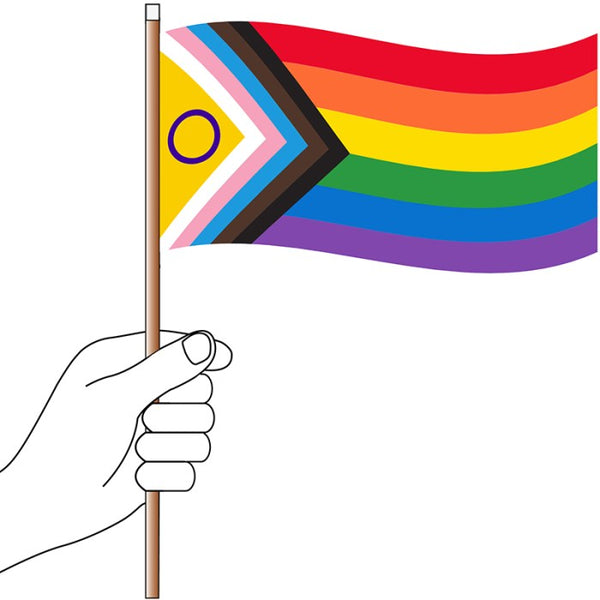 Intersex inclusive Progress Pride Handwaver - Knitted Polyester