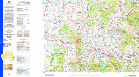 Inverell SH56-05 Topographic Map 1:250k