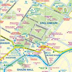 Kabul & Historic Khyber Pass ITMB Map