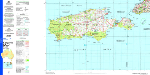 Kangaroo Island Special SI53-16 Topographic Map 1:250k