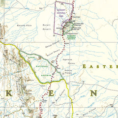Kenya National Geographic Folded Map