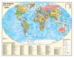 Kids Political World Education by National Geographic 1120 x 900mm Laminated