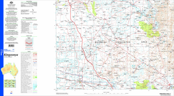 Kingoonya SH53-11 Topographic Map 1:250k