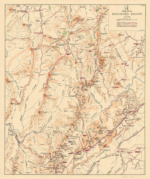 Kosciusko Historical Wall Map 1945